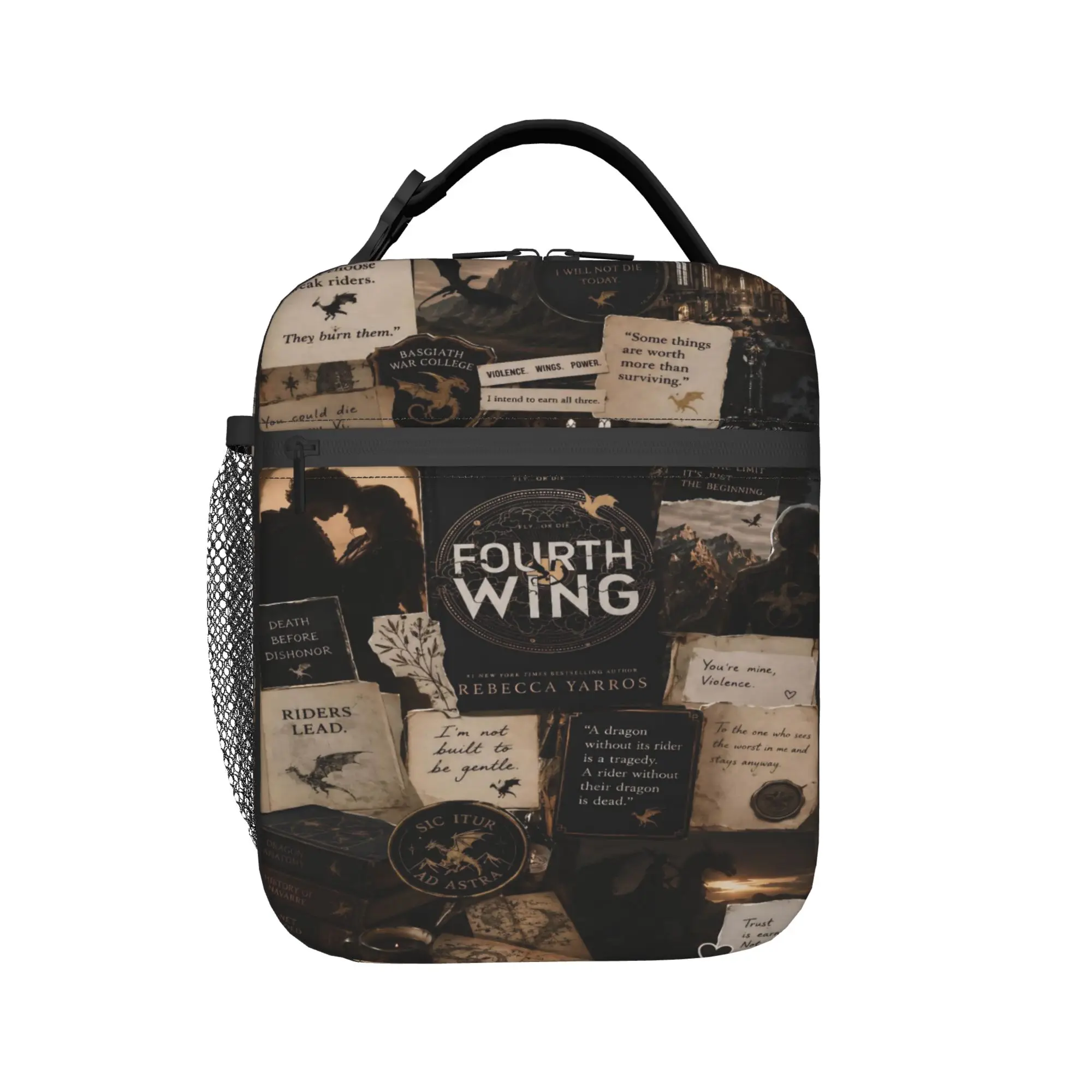 F-Fourth W-Wing Dragon Thermal Insulated Lunch Bag for Office  Portable Food Bag Men Women Cooler Thermal Lunch Box