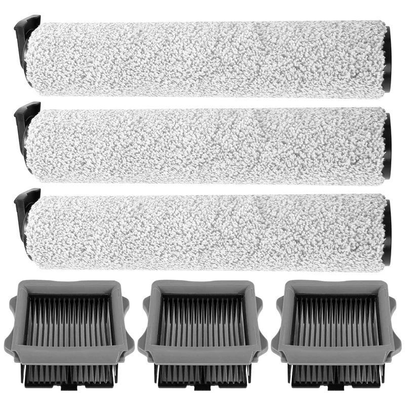فرشاة وفلتر بديلة A35R متوافقة مع مكنسة Tineco Floor One S3 وIfloor 3 اللاسلكية الرطبة والجافة