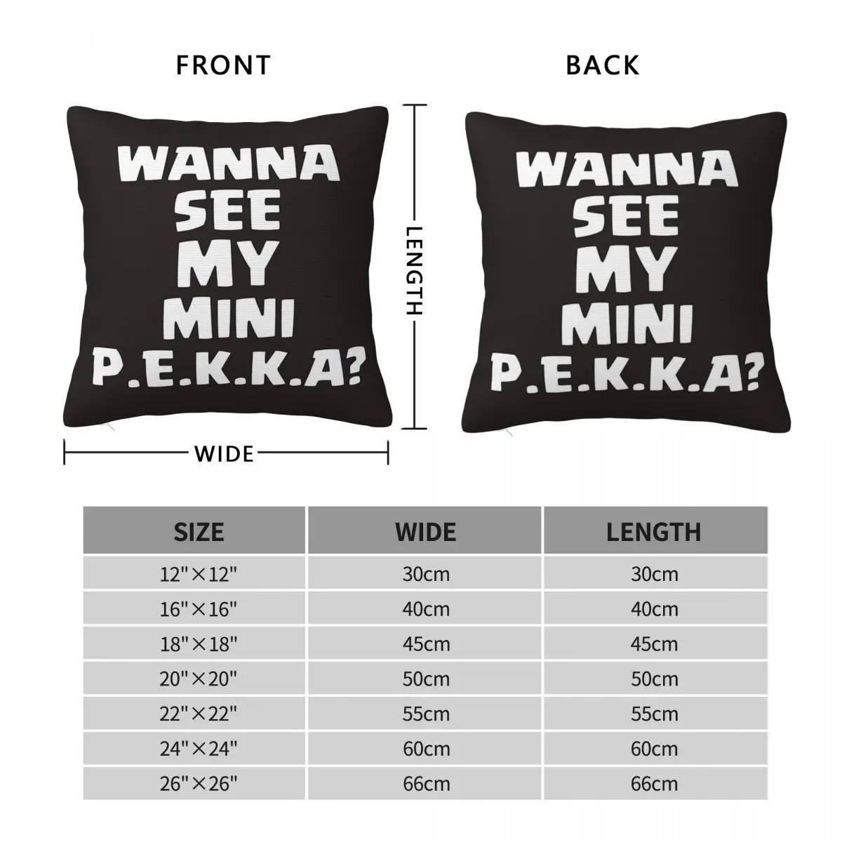 Clash Royale Wanna See My Mini P.E.K.K.A Square Pillowcase Polyester Linen Velvet Printed Zip Decor Pillow Seater Cushion Cover