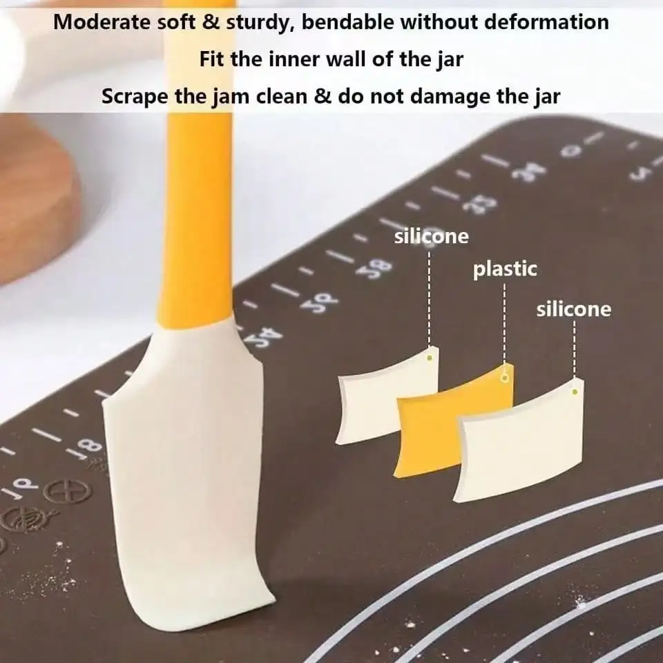 Heat-Resistant Silicone Butter Scraper Breakfast Jam Applicator Non-Stick Kitchen Utensil for Spreading Bread