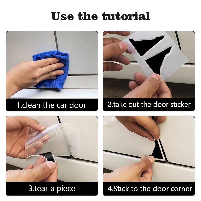 Penutup Stiker Pelindung Sudut Pintu Mobil Stiker Anti Gores Anti Tabrakan untuk Lada Vesta Niva Largus 2107 Xray Priora Granta K