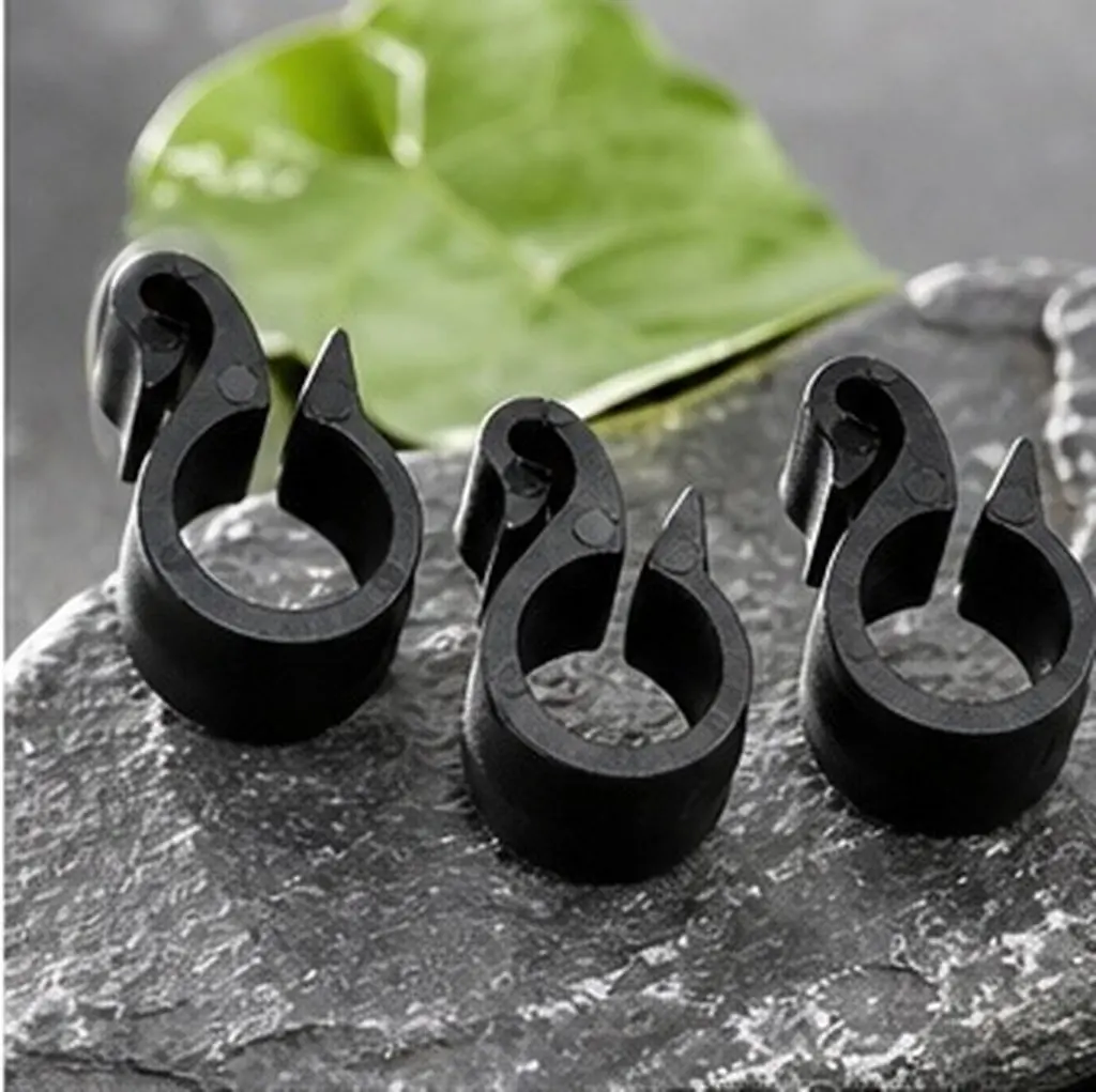 50Pcs Water Buckle Irrigation Hose Clamp Garden Tube Clip Drip System Fastener U-Shaped PVC Pipe Clamp for Greenhouse Fruit Tree