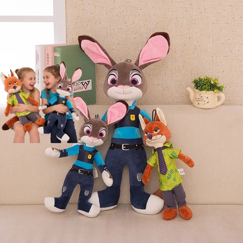 @Disney@ Zootopia 2 Kreskówka Uroczy Zwierzak Królik Judy, Lis Pan Nick Pluszowa lalka Dekoracja do sypialni Prezent na urodziny Boże Narodzenie