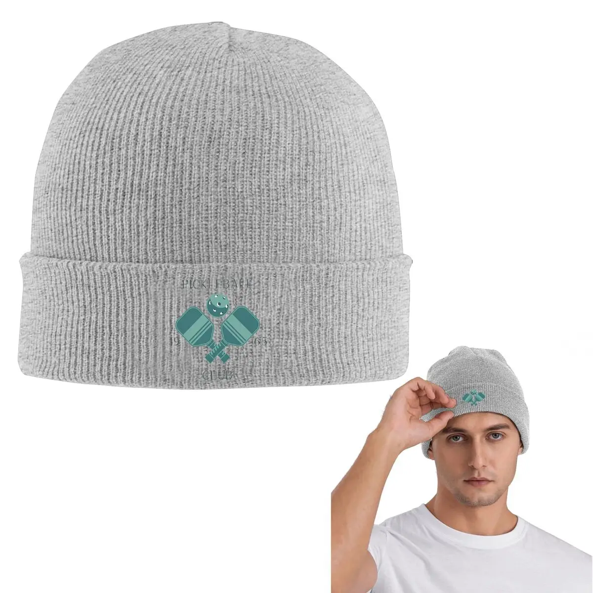 

Теплая вязаная шапка Pickleball, модная шапка-капот, осенне-зимняя уличная шапка, шапки для мужчин, женщин и взрослых