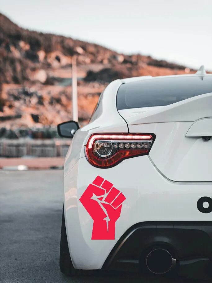 Power Fist Vinyl Car Sticker, Power Pattern Sticker, Suitable for Car Windows, Bumpers, Motorcycle Helmets, External Decoration