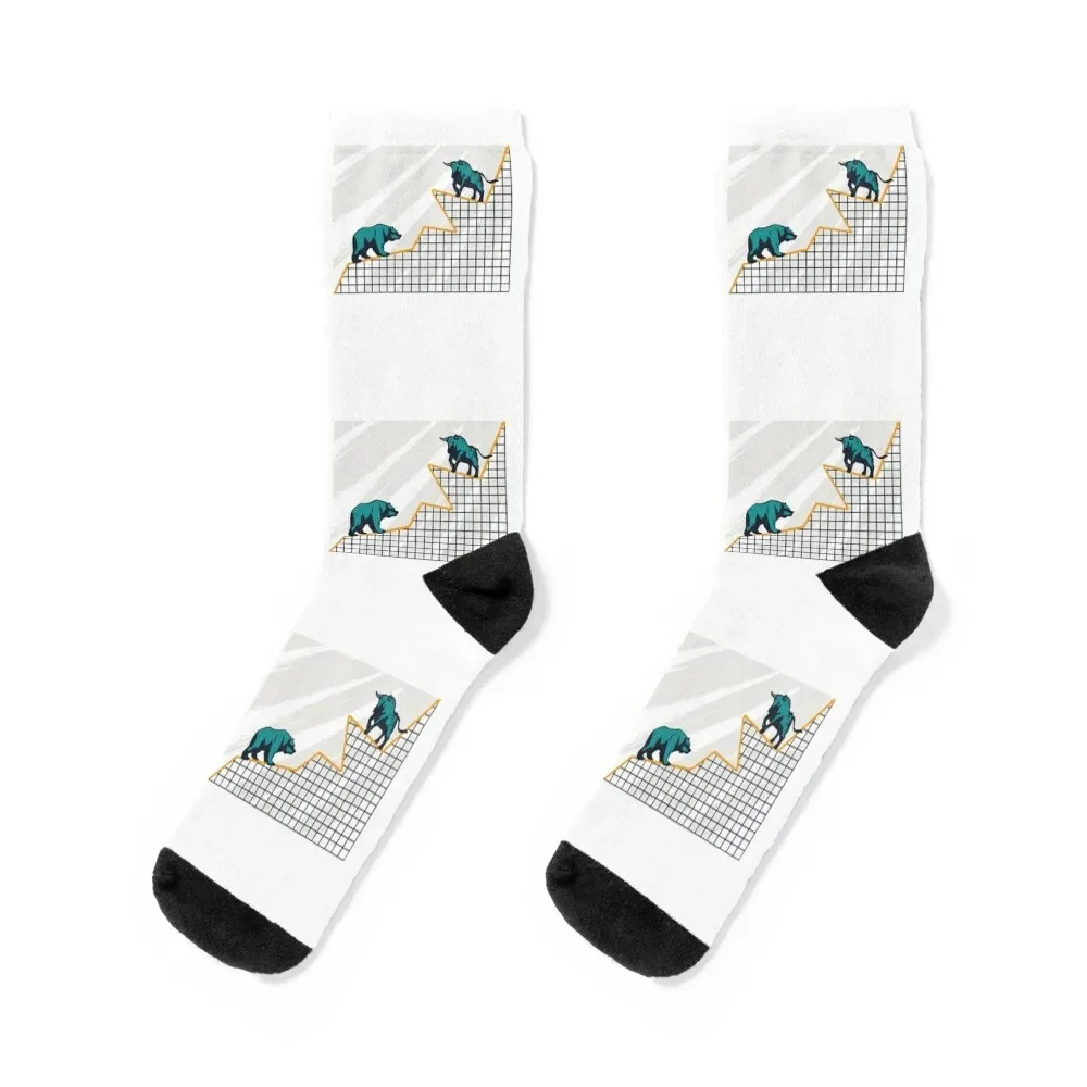 

Stocks stock prices stock exchange bull bear Socks halloween designer Thermal man winter Mens Socks Women's