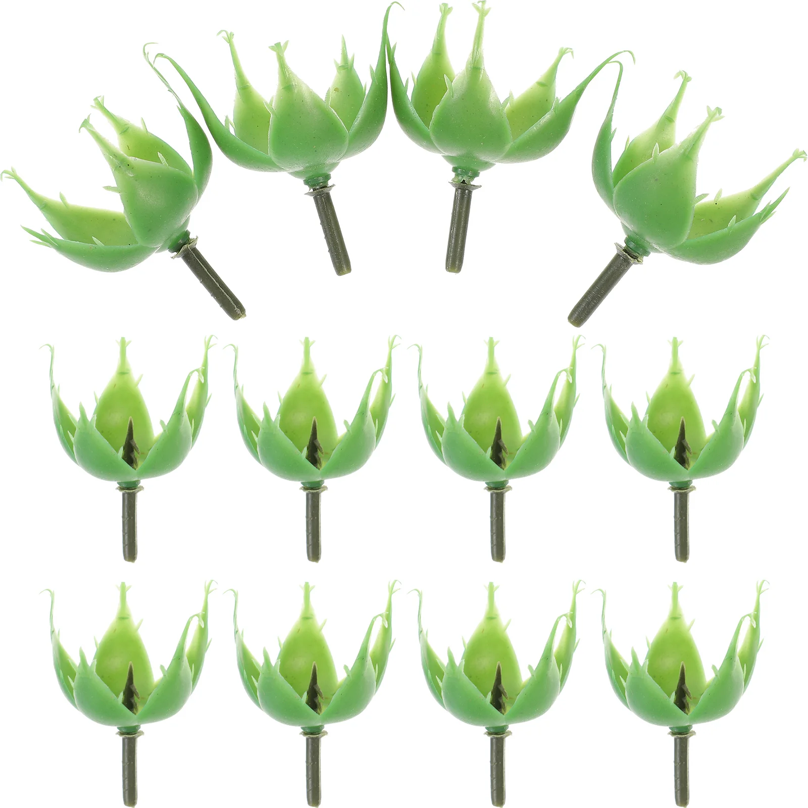 

100 Pcs Soap Flower Holder DIY Calyxes Rose Materials Artificial Flowers Plastic Faux