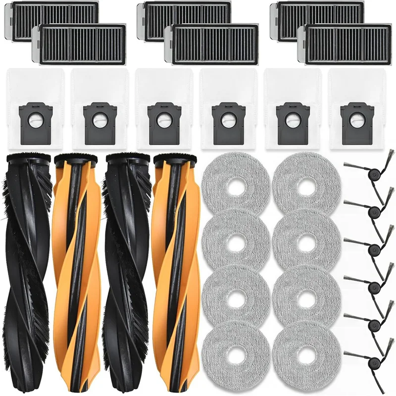【nouveau-coup-d'utilisation-】-pour-aspirateur-robot-dreame-x50-ultra-ensemble-de-pieces-de-rechange-brosse-principale-brosse-laterale-filtre-hepa-vadrouille-c