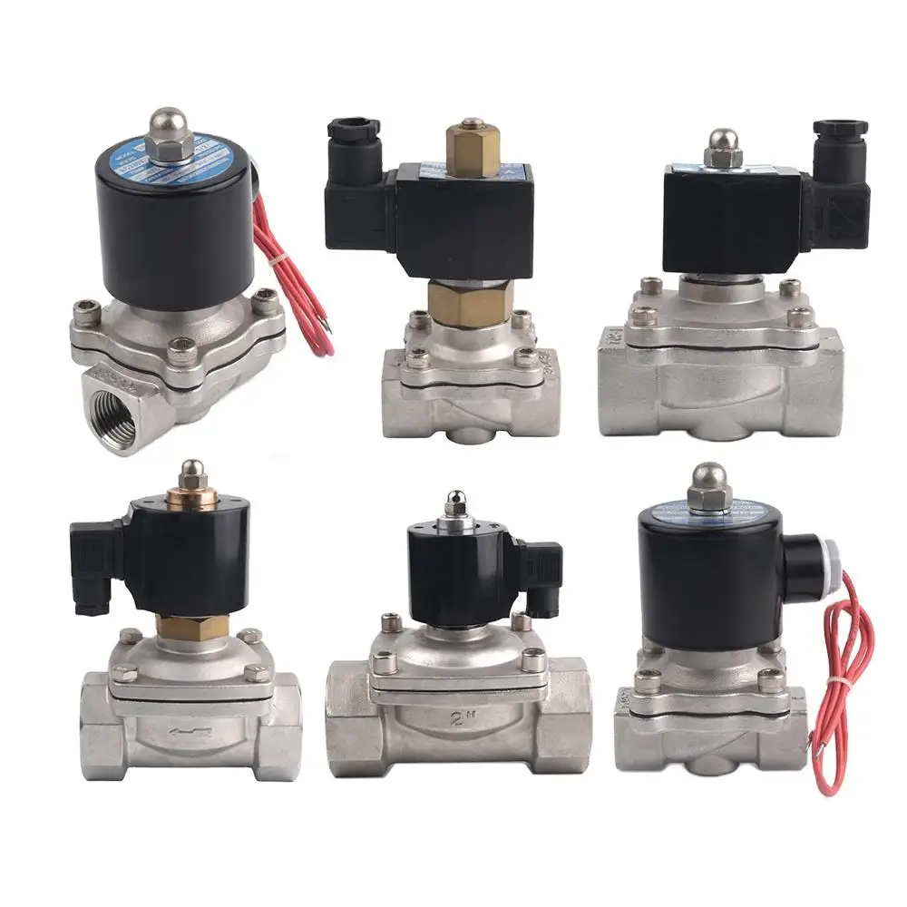 DN50 2 "التمثيل المباشر 2-Way الفولاذ المقاوم للصدأ 304/316 صمام الملف اللولبي مغلق عادة لصمامات التحكم DC24V/AC220V