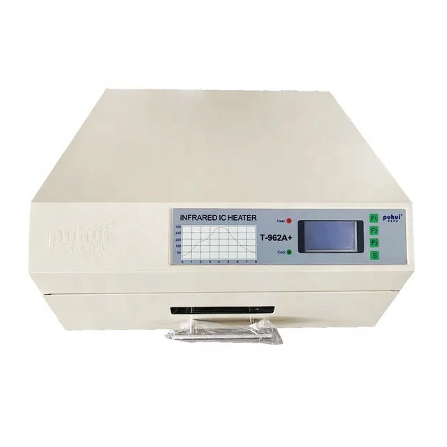 Gold Seller Desktop 370*450mm Puhui Original Manufacturer T-962A+  Lead-free BGA SMT Reflow Oven for Pcb LED Soldering