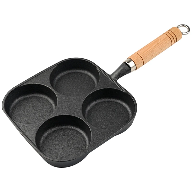 

1 PCS 4-Cups Thickened Egg Cooker Omelet Pan Healthy Cast Iron Pancake Cooker For Breakfast