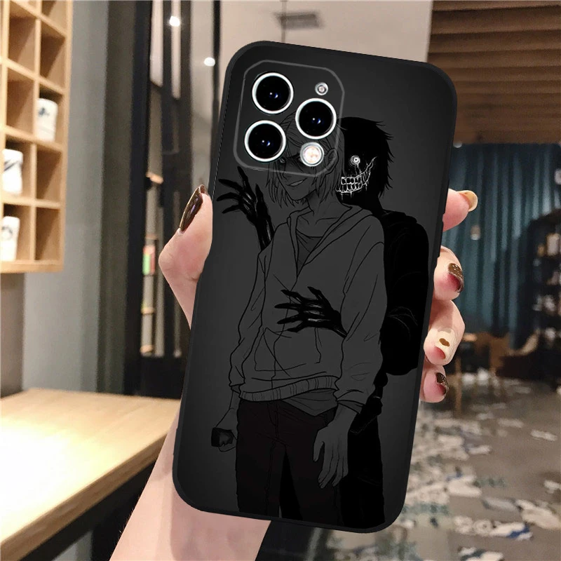 

Phone Case Carcasa Funda For iPhone 17 Pro Max Air 17 16 15 14 13 Pro Max 15 16 Pro 16E Horror Anime Girl Case