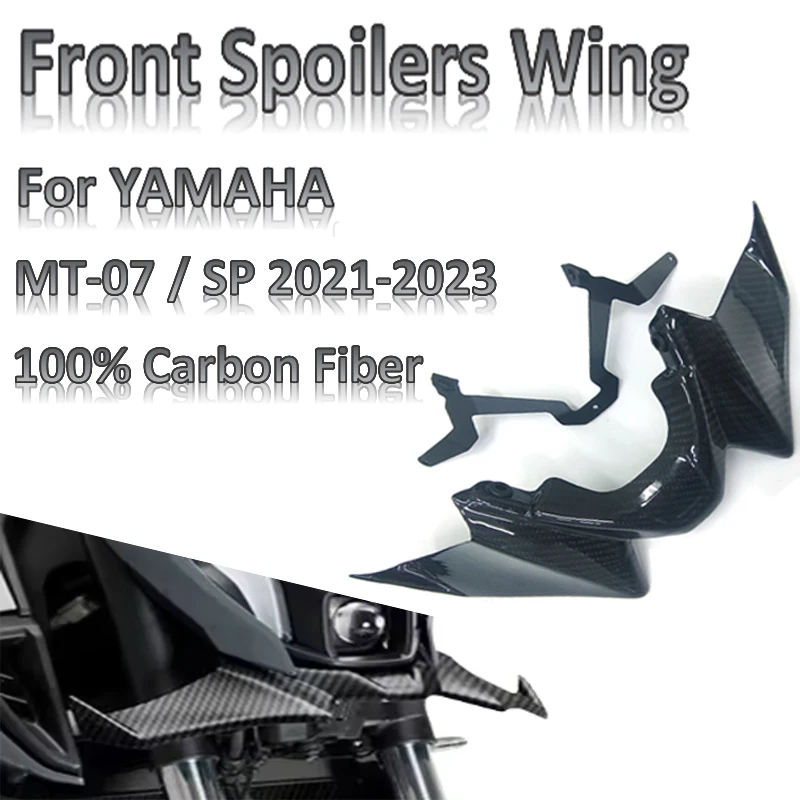 

Carbon Fiber Motorcycle Sport Downforce Naked Forntal Spoilers For YAMAHA MT07 MT-07 SP 2021 2022 2023
