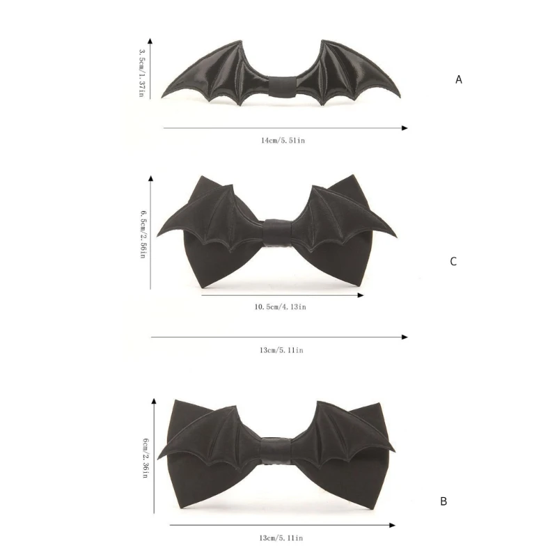 New Unisex Halloween Bowtie with Adjustable Strap Necktie Cosplay Costume