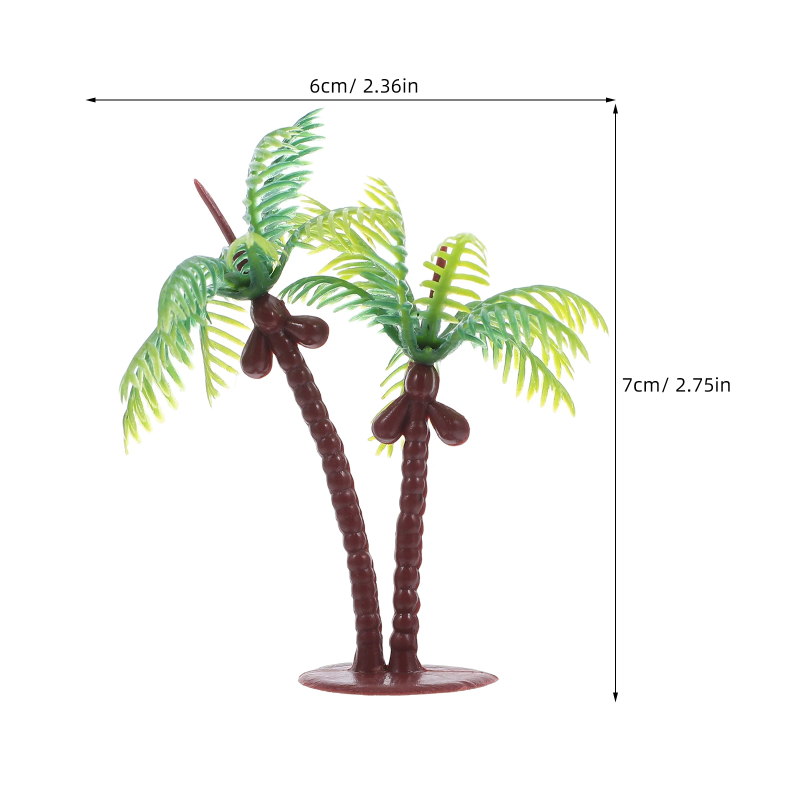 36 Buah Pohon Palem Miniatur Buatan Dekorasi Tropis Realistis untuk Akuarium Terarium Diorama Kerajinan Tema Pantai Pesta Mini Tiruan