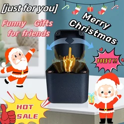 3D Printed Nordic Minimalist Style Middle Finger In Box Funny Creative Gift Middle Finger In Christmas Box Gifts Office Prank