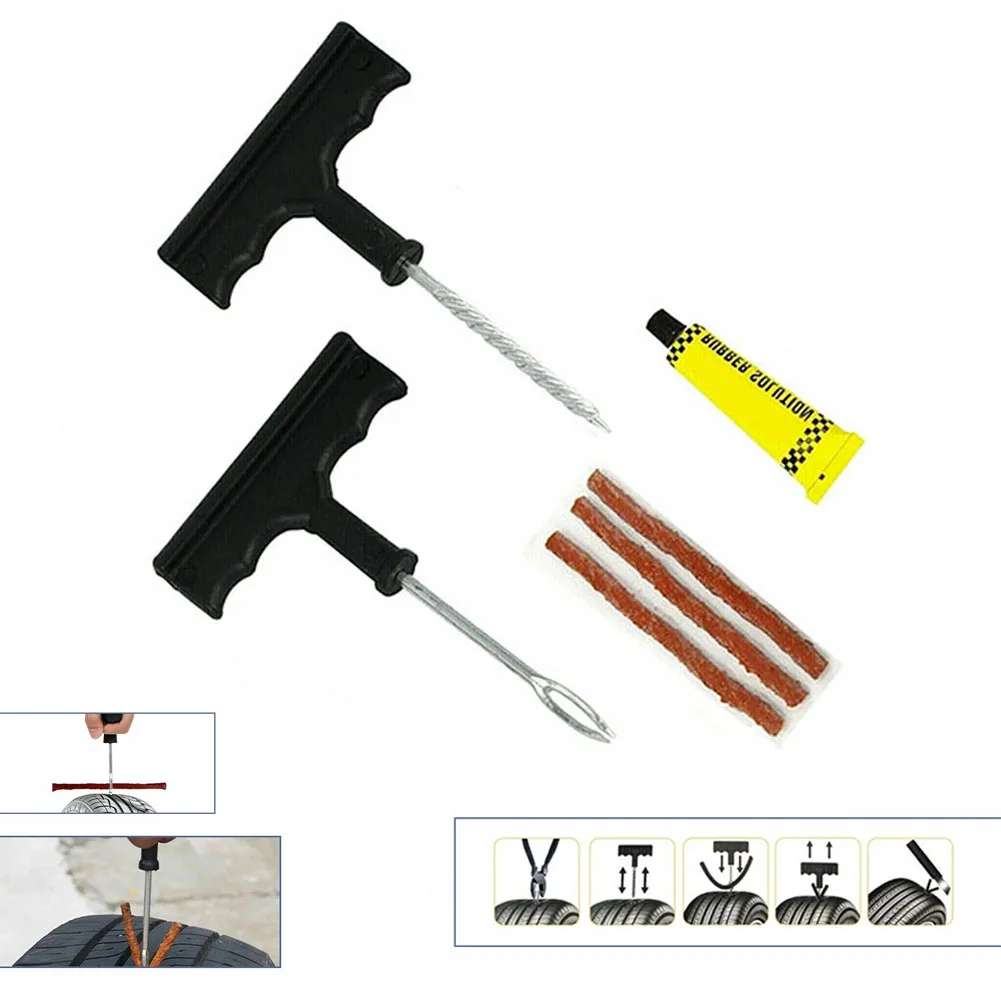 Ensure a Smooth and Safe Ride with this Puncture Repair Kit for Tubeless Tires  Suitable for Cars  Vans  Motorbikes