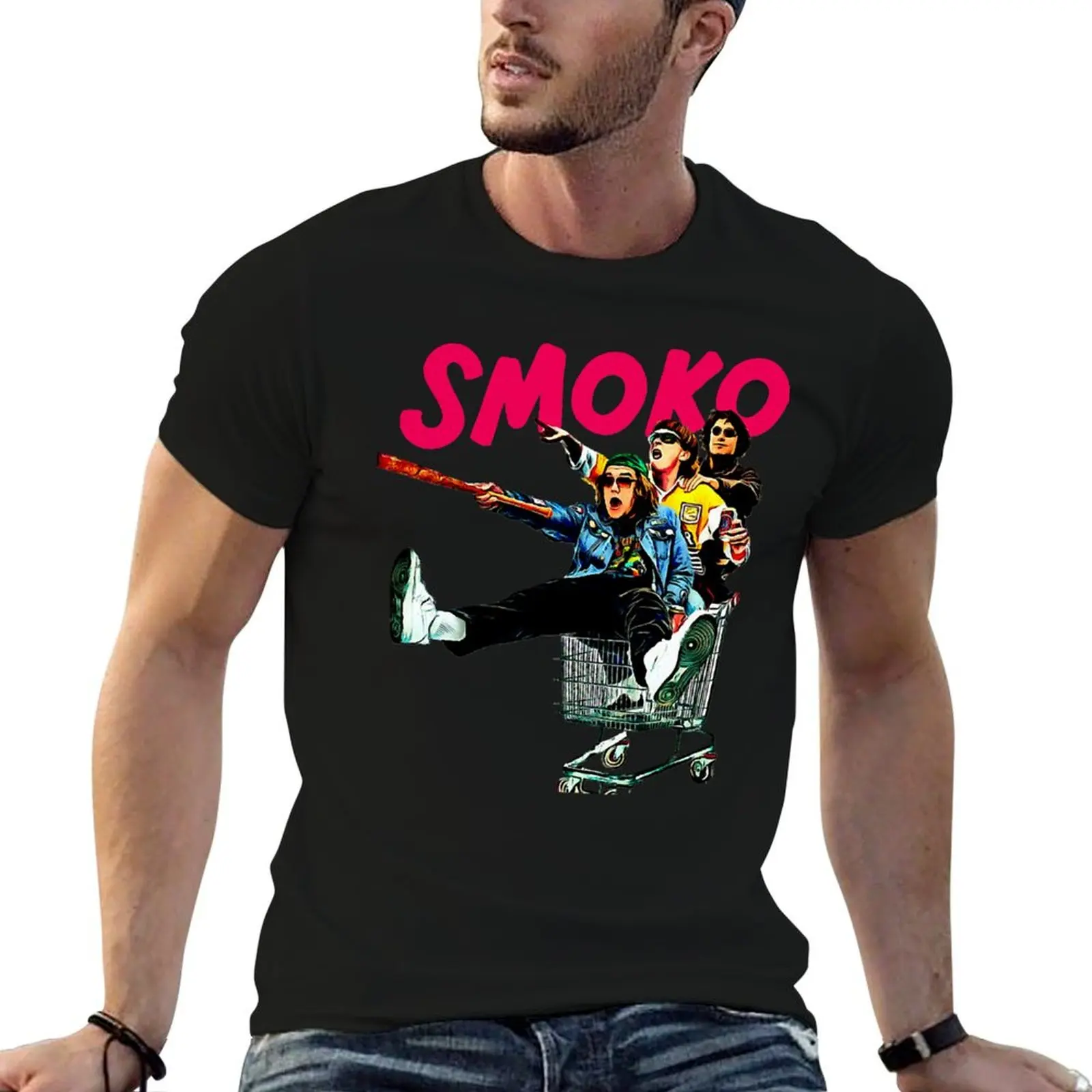 Camiseta Smoko para hombre, camisetas informales para hombre, camiseta gráfica de verano para hombre
