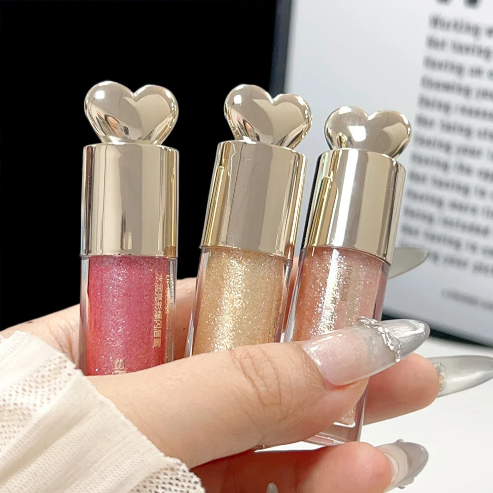 Sparkle Fine Glitter Lip Gloss Moisturizing Non-Stick Cup Lip Glaze Lasting Shimmer Shiny Liquid Lipstick Korean Makeup Cosmetic