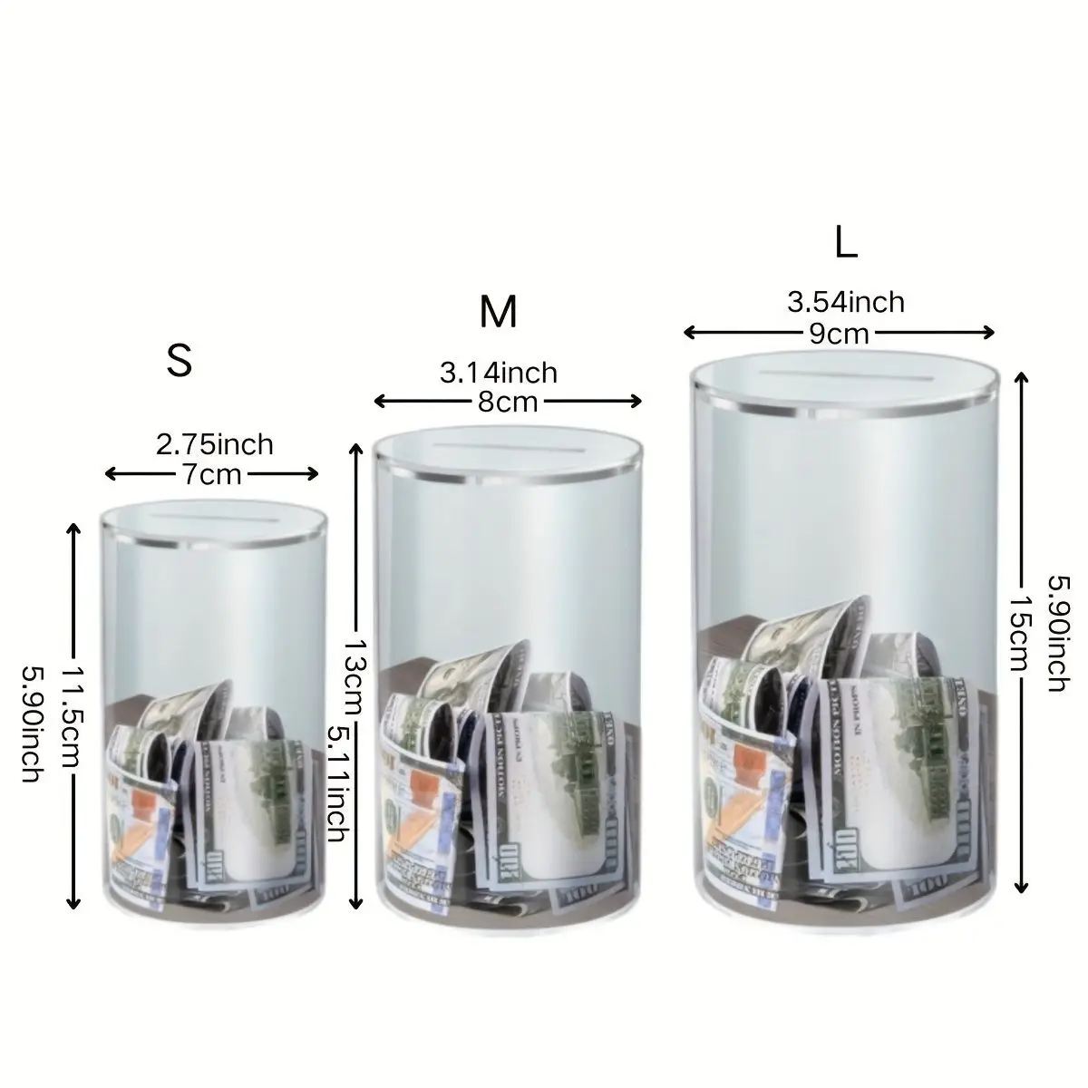 يجب أن يكسر صندوق المال غير القابل للفتح من الأكريليك لتوفير العملات النقدية لفتح جرة توفير المال لهدايا عيد الميلاد #2