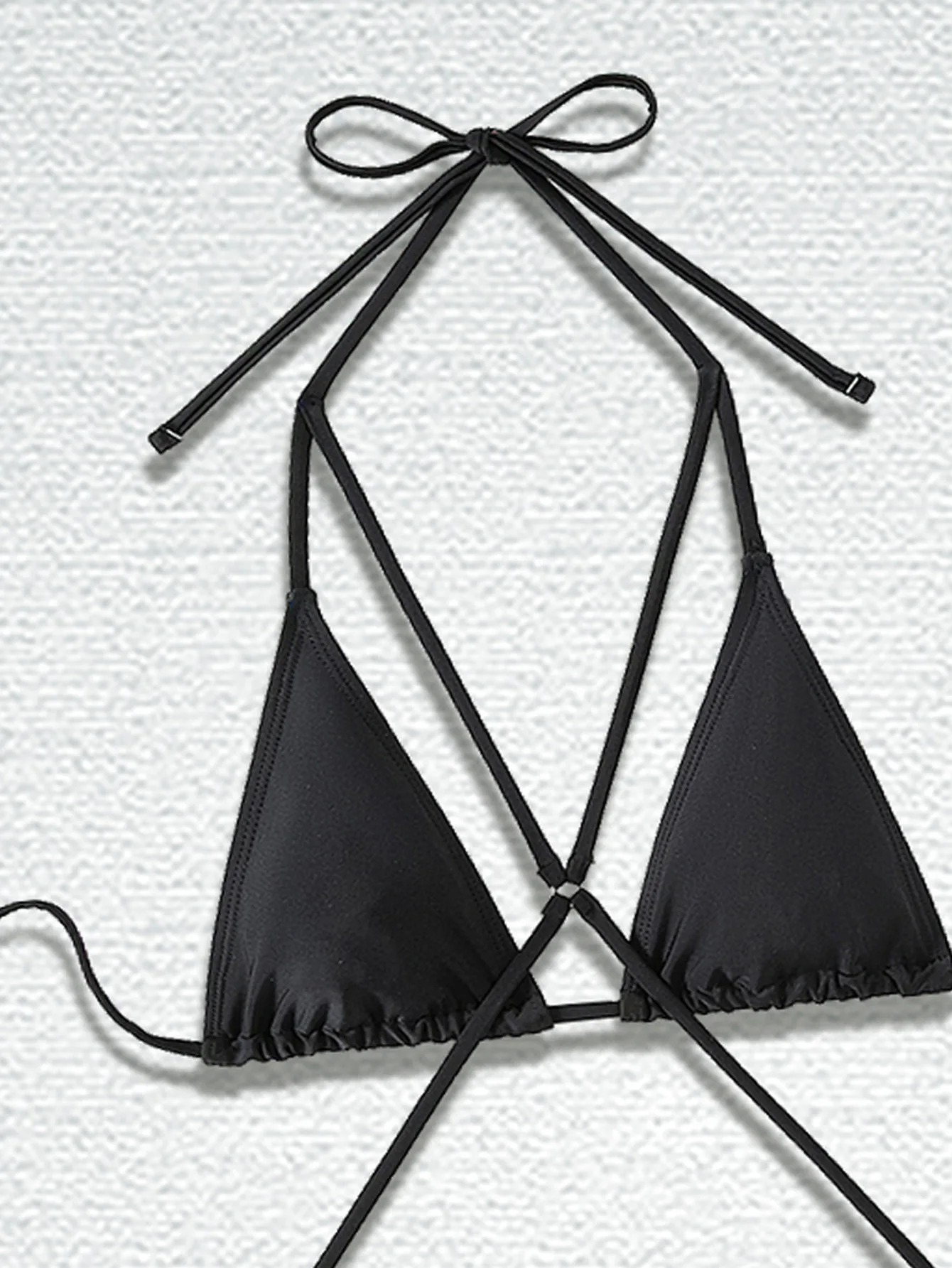 sexy nero croce micro costumi da bagno un pezzo backless halter cravatta pianura bikini costumi da bagno body donna costumi da bagno biquini