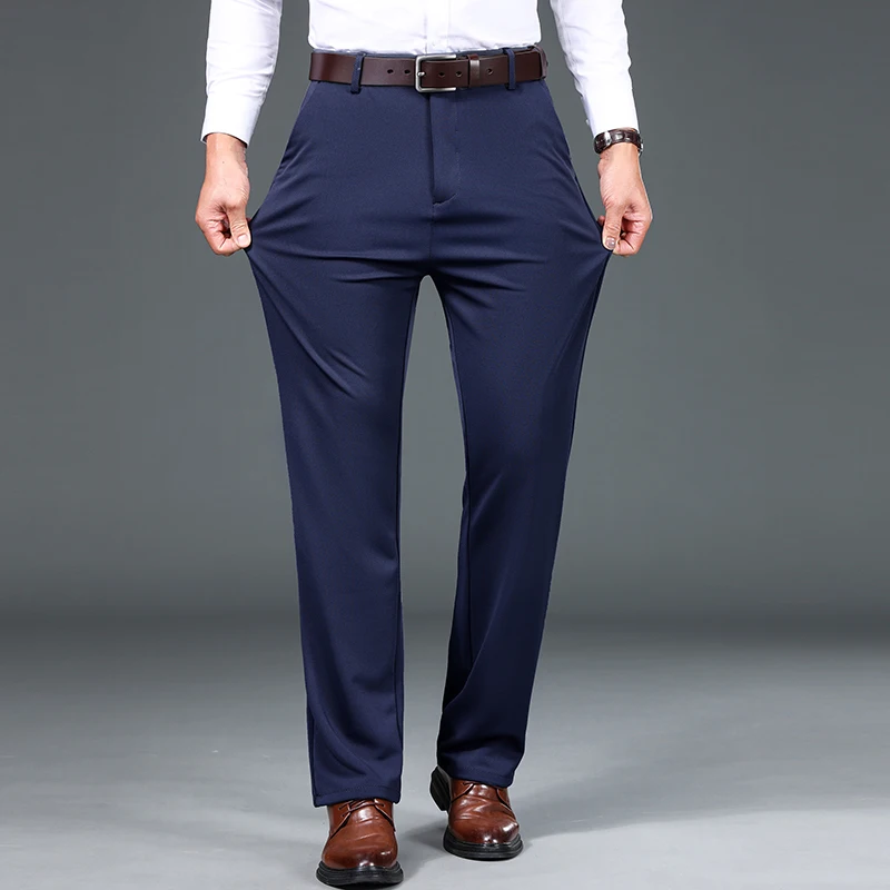 メンズビジネスパンツ,新しい高品質のファッションパンツ,カジュアルスタイル,スリム,伸縮性のあるウエストバンド,ヴィンテージ,ストリートウェア