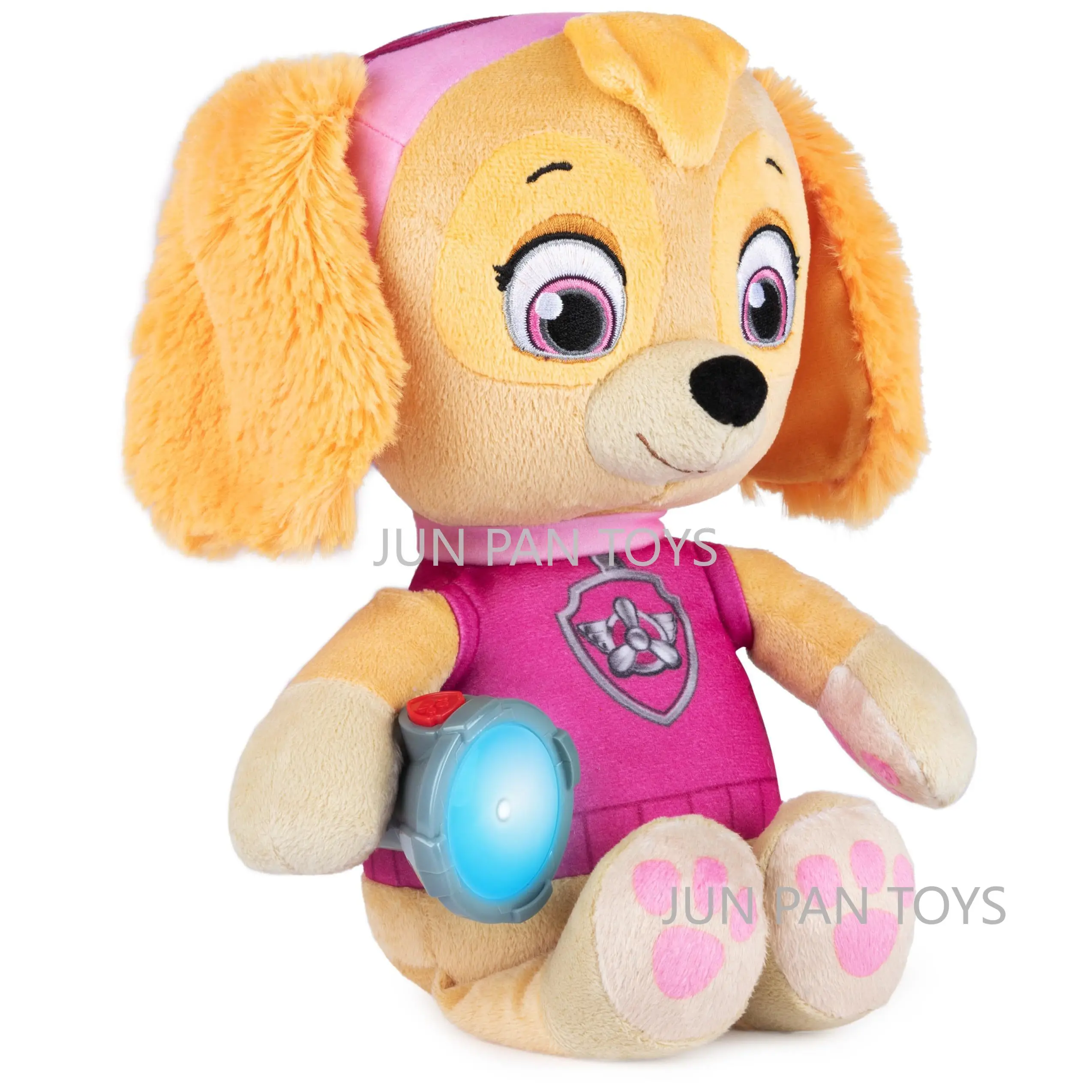 Nickelodeon Paw Patrol Snuggle Up Marshall Skye Cute Plush with Flashlight and Sounds for Kids Aged 3 and Up Girls Holiday Gifts