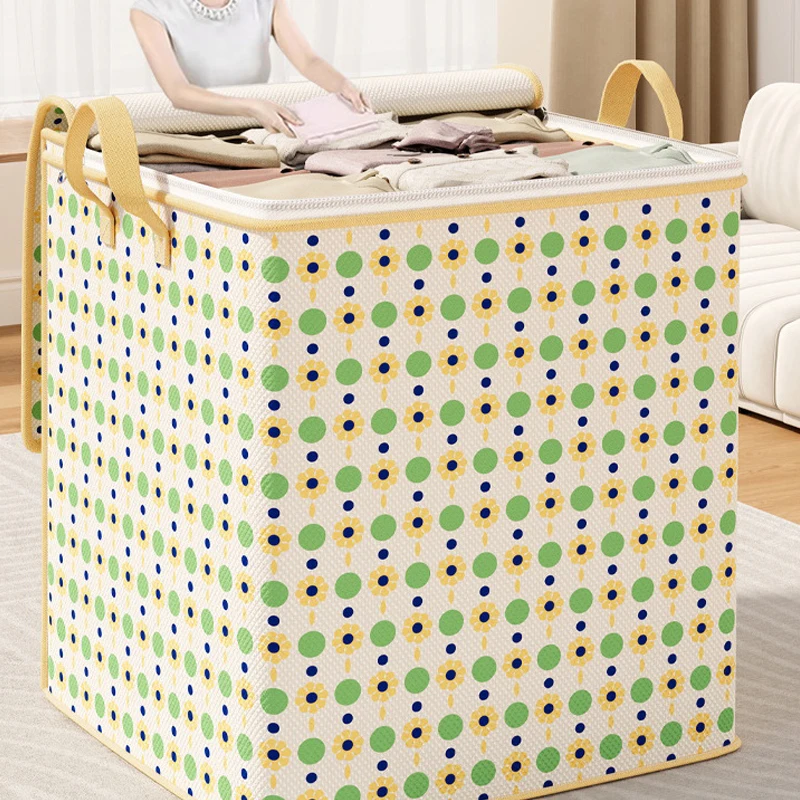Large Capacity Clothes Storage Bags Closet Organizers Storage Bins Foldable Storage Toy Containers Box Dust-Proof Moving Bag