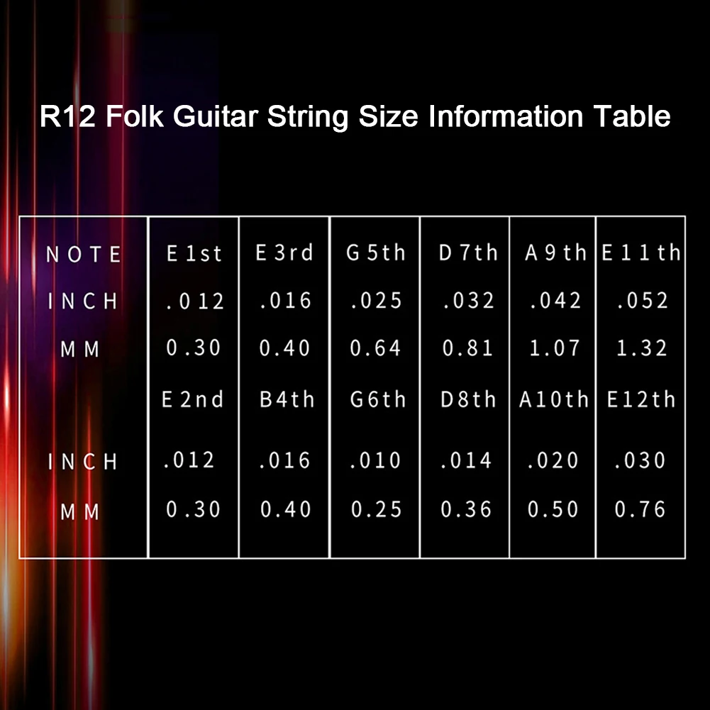 12弦ギター弦フォークギターアクセサリーパーツPUコーティング付きフォークギター弦ライトギター用明るい弦