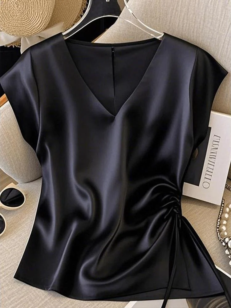 シルクベースレイヤー レディース トップス ゆったりお腹カバー 夏 ハイエンド オルト スヴェ T-irt エレ レディ 通勤 スレ カラー