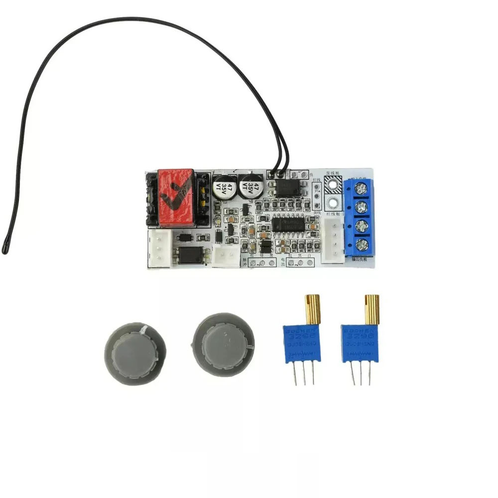 10A 0-100V LED Digital Voltmeter Ammeter DIY Kit Temperature Control Protector Voltage Current Meter Module for Lithium Charger