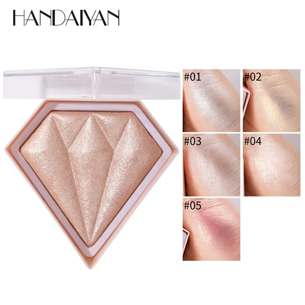 Diamond Glitter Highlighter Powder Face Makeup Highlight Glow Shine Metallic Brighten Body Contour Luminous Corrector