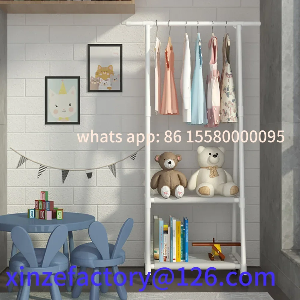 Perchero personalizable, perchero móvil triangular para ropa, soporte de suelo