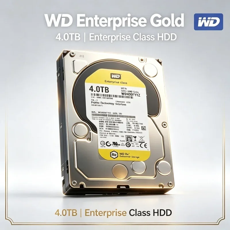 Western Digital WD High-Durability Gold 3.5" Enterprise Mechanical Hard Drive 1TB/2TB/4TB for Desktop, Surveillance, NAS