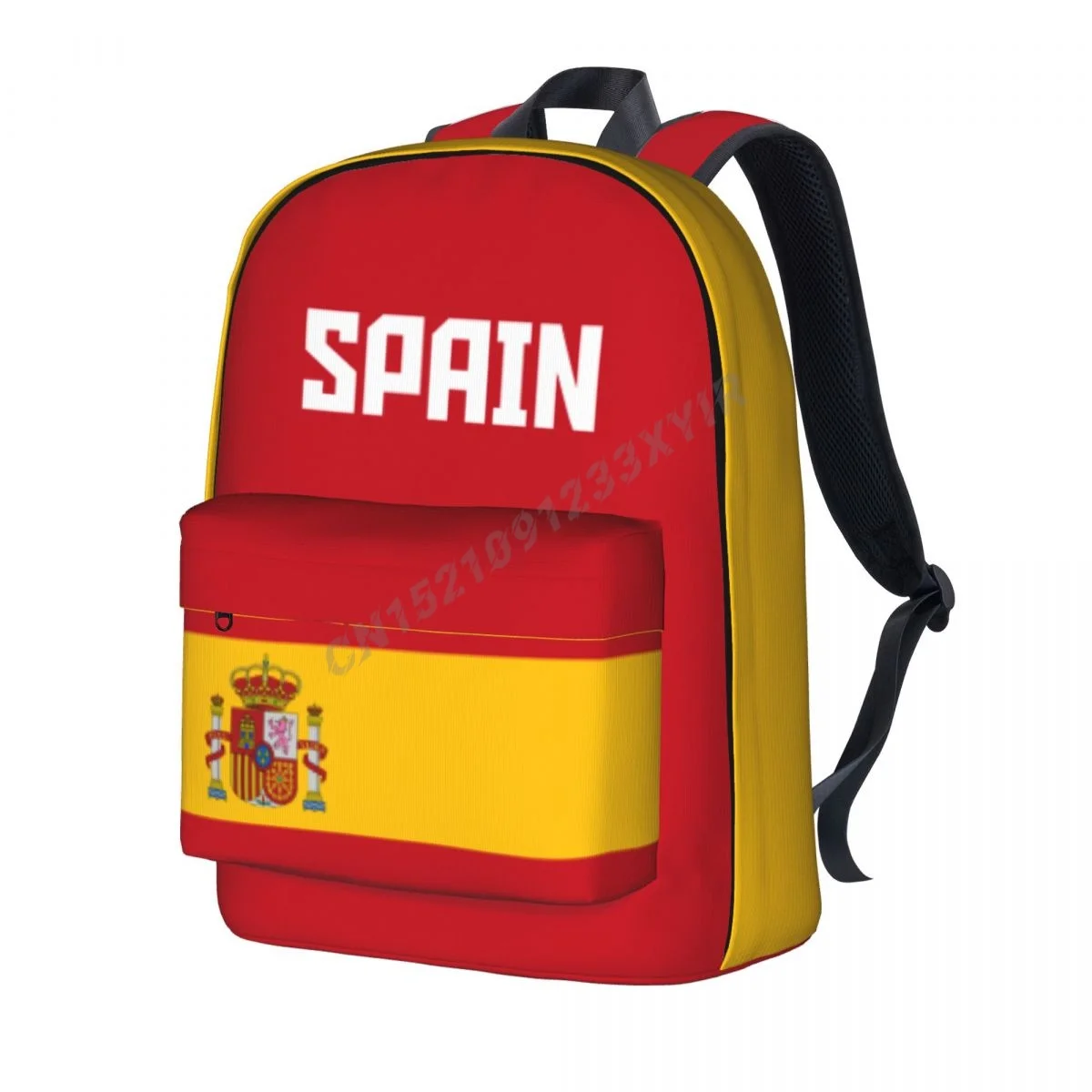 Unisex Backpack Spain Flag Spanish Stitch Schoolbag Messenger Bag Case Laptop Travel Bag Mochila Gift
