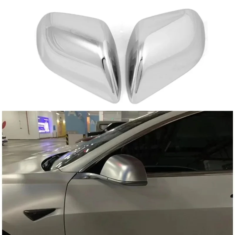 For Tesla Model 3 Car Rearview Mirror Shell Replacement Cover Exterior Side Mirror Caps Add-on Parts