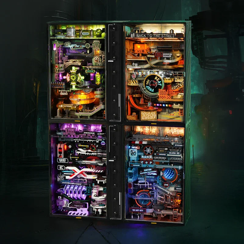 Robotime Rokr 3D Puzzel Alchemy City Marble Run 247pcs Brain Teaser STEM Kit Mechanische DIY Hobby's voor Mannen Vrouwen Jongens Meisjes