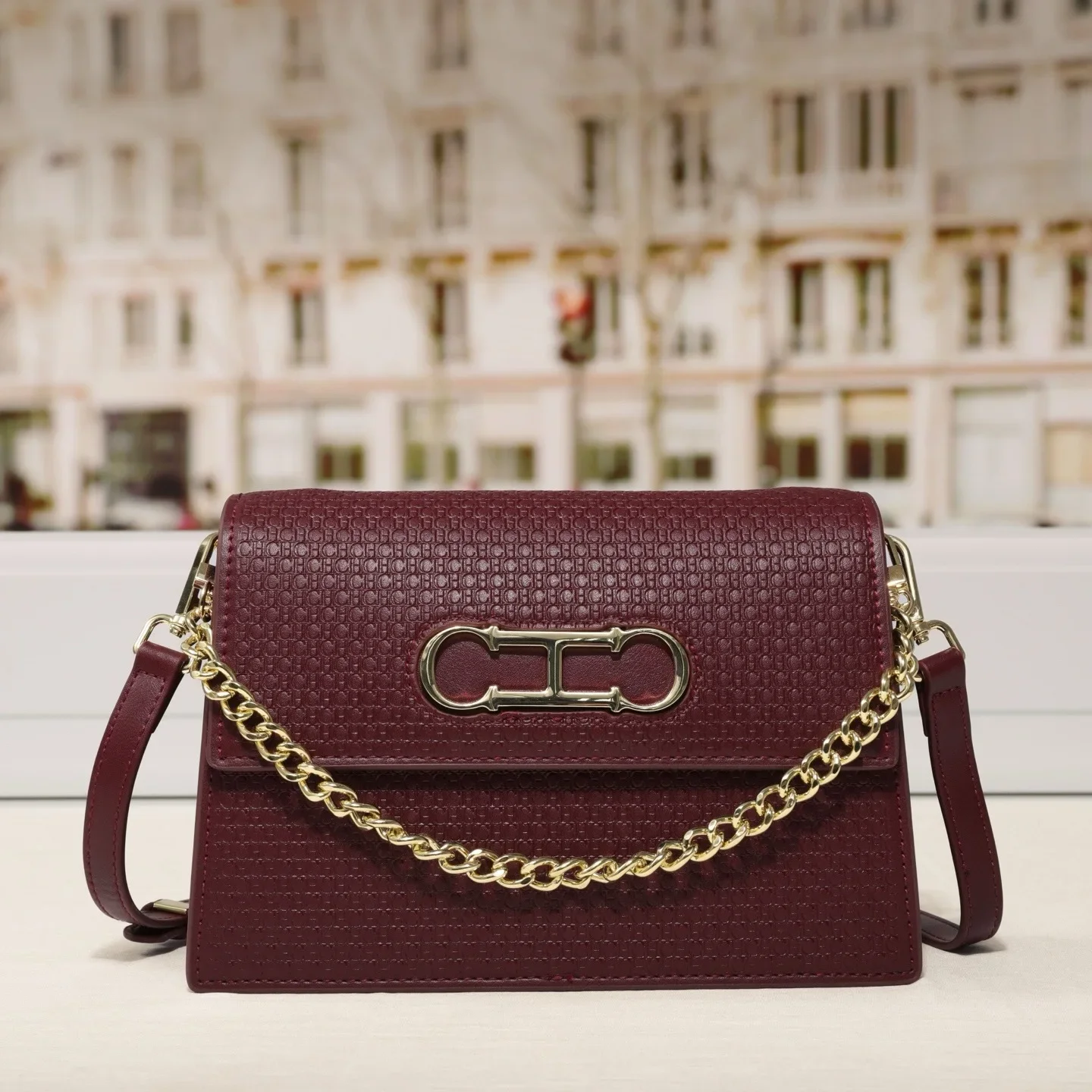 

Popular Classic Elegant Leather Handbag For Ladies Messenger Bag Design By Luxury Brand Famous Designer CHHCCH