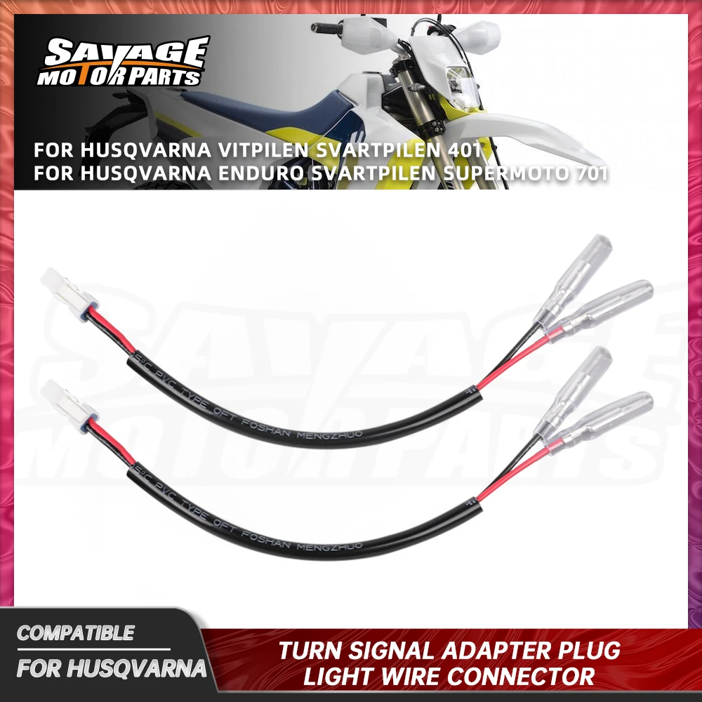 

Turn Signal Adapter Plug Light Wire Connector For Husqvarna Vitpilen Enduro Svartpilen Supermoto Norden 901 701 401 125 2024