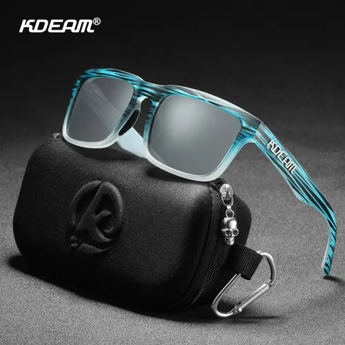 Imagen 2 del producto KDEAM-gafas de sol cuadradas clásicas para hombre y mujer, anteojos de sol polarizados de categoría 3, montura única, gafas de superficie con caja, KD332