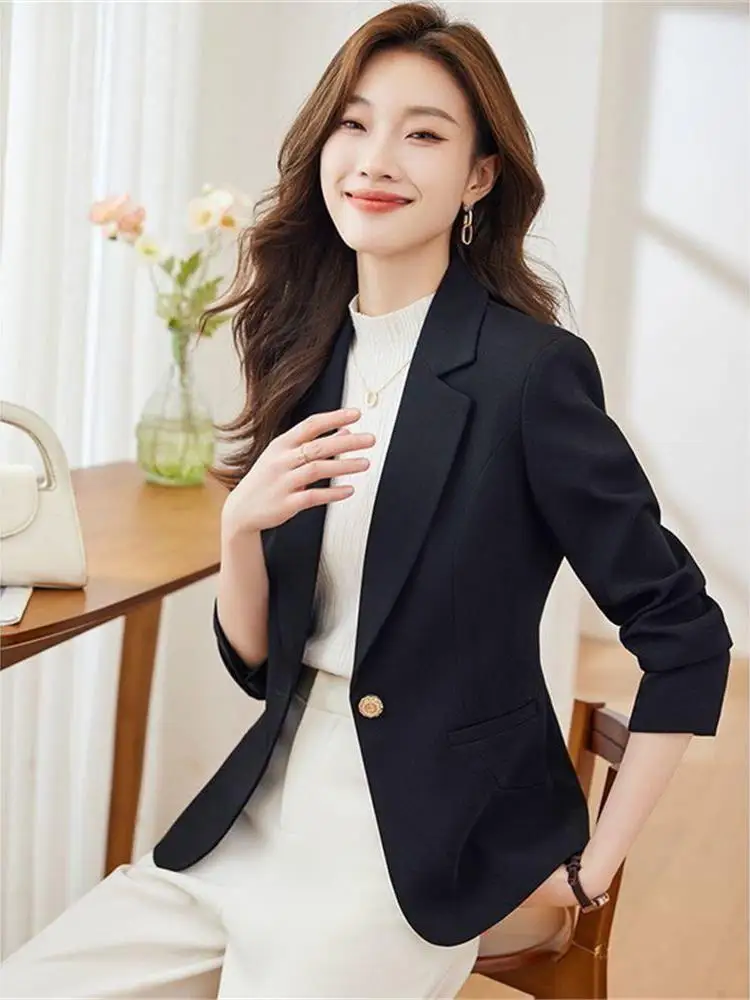 Damski płaszcz Bla Suit Jaet, casualowy, sportowy, długi, wiosenno-jesienny, nowa moda, elegancki, uniwersalny, w stylu Maturi Wind, mały...