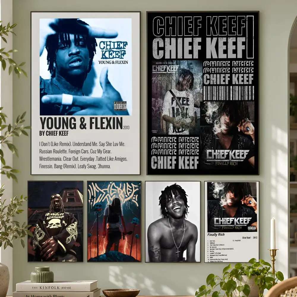 American Hip Hop Rapper C-Chief KeefS Poster Wall Art Home Decor Living Room Bedroom Office Dorm Apartment Gift