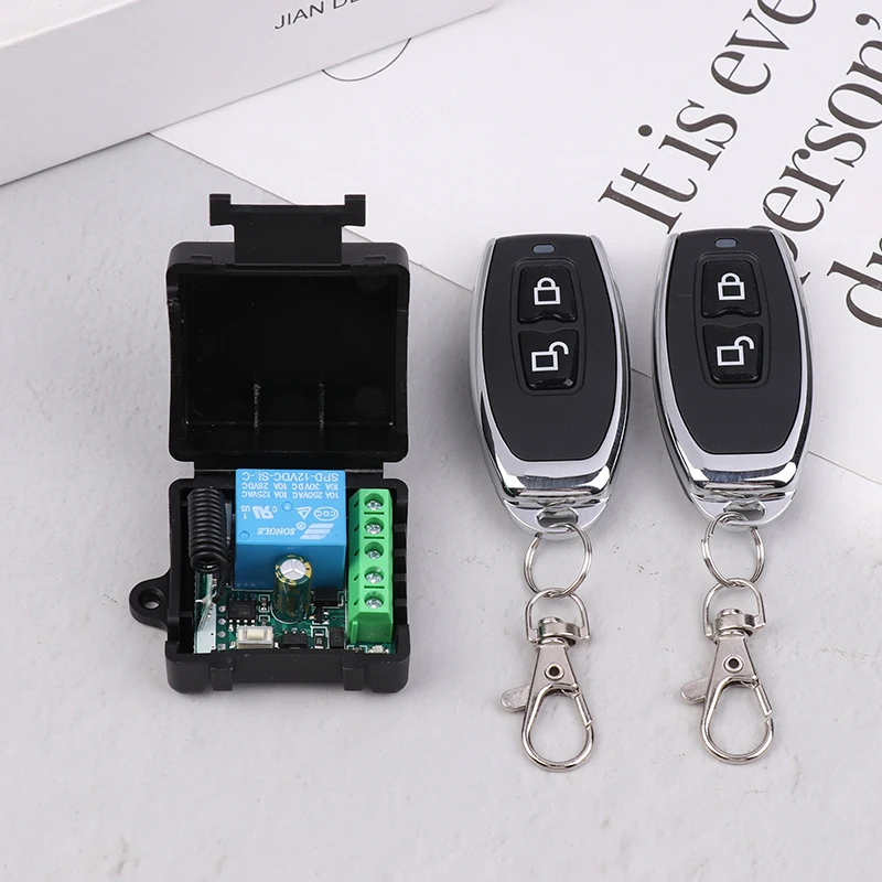 Universal Gate Remote Control Switch DC 12V RF 433 Mhz Asking Code Relay Receiver DIY Mini Module For Garage Door LED Lighting