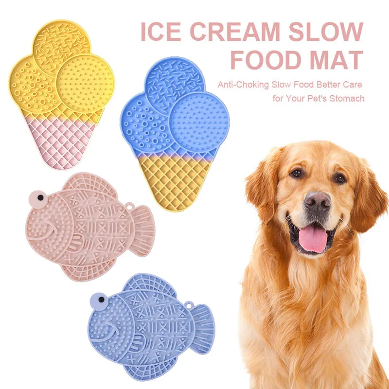 

Pet Silicone Slow Feeder Mat Cats Dogs Puzzle Feeding Lick Pad for Wet Food and Snacks Anti slip suction cup cushioning pad