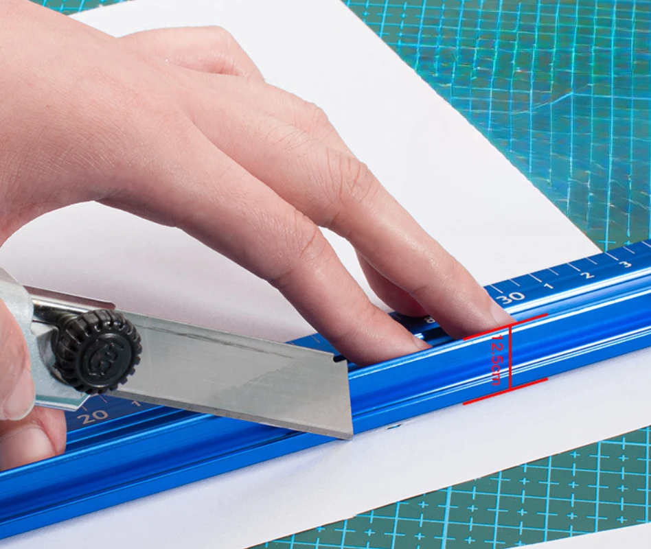 20cm-100cm  Engineers Drawing Tool Aluminum Alloy Protective Ruler High Precision Anti-slip Thickened Steel Ruler Measuring