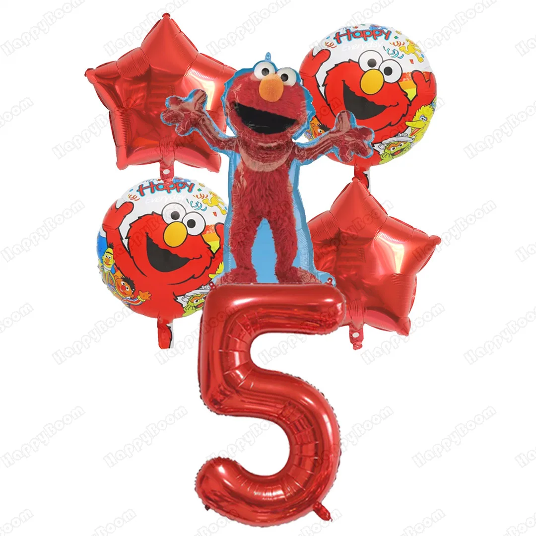 Cartoon Se Same Street Balloon Set 32in Red Number Foil Balloon Birthday Party Decoration Christmas Gifts Anniversary Decor Item