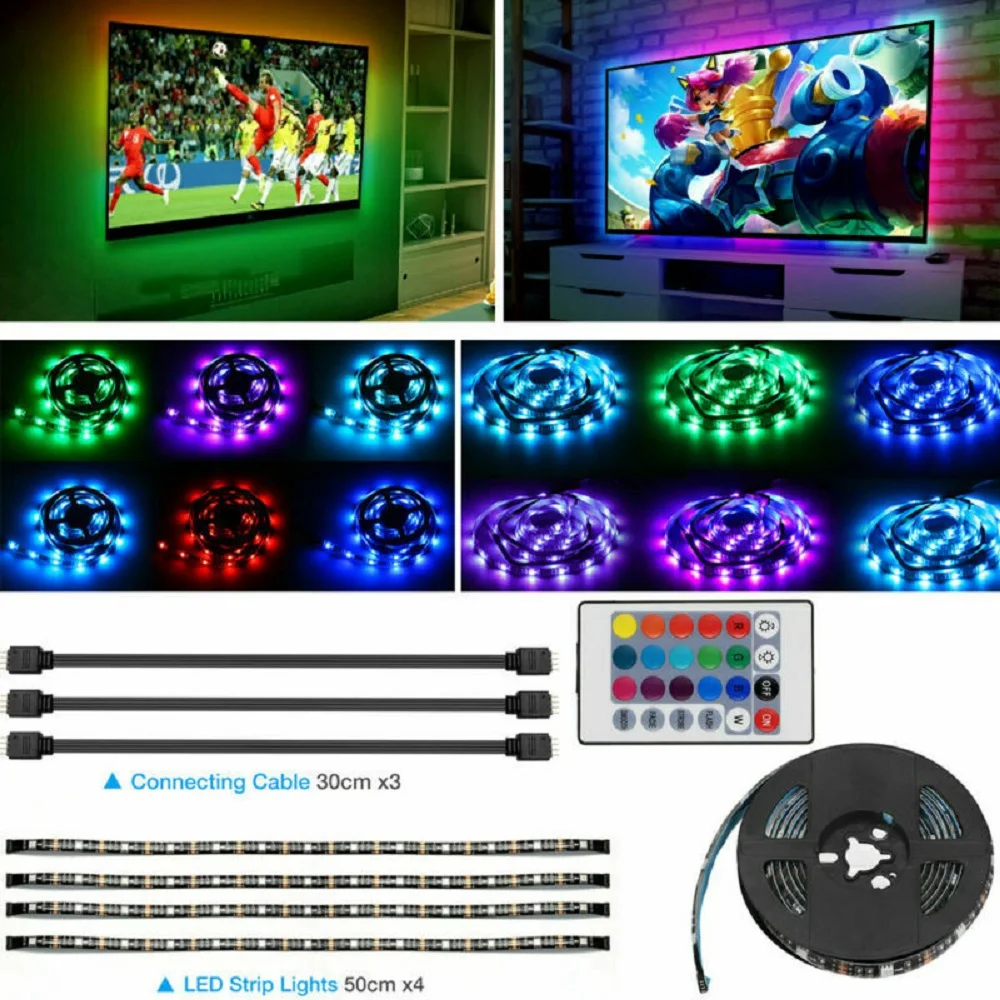 4*50 m led Pixels Strip Individually Addressable RGB DC 5V Input LED Strip Signal Break-Point Continuous Transmission