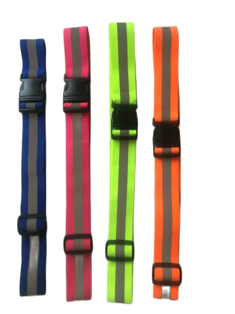 

4CM Highlight Reflective Belt Adjustable Length Warning Tape Ribbon Elastic Webbing