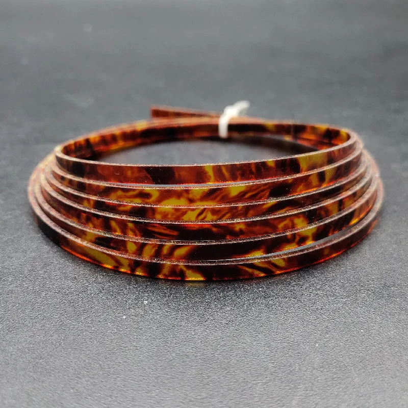 10pcs Colorful Celluloid 2/4/5/6mm Width Guitar Binding Purfling 5 Feet Length Red Tortoise Shell