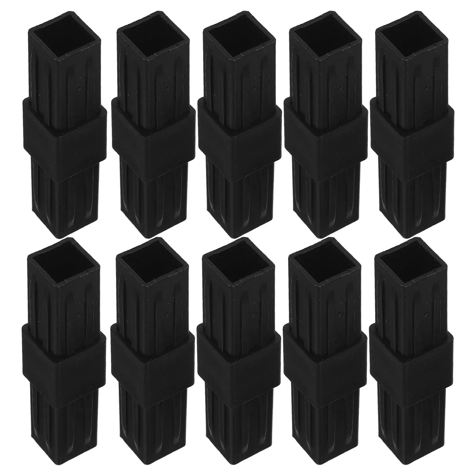 10Pcs Air Conditioning Pipe Connector Heavy Duty Plastic Structural 20x20mm Tube Square Straight Extension Coupler Ribbed Tube